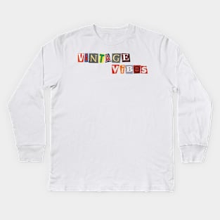 vintage vibes Kids Long Sleeve T-Shirt